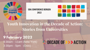 YOUTH INNOVATION IN THE DECADE OF ACTION: STORIES FROM UNIVERSITIES